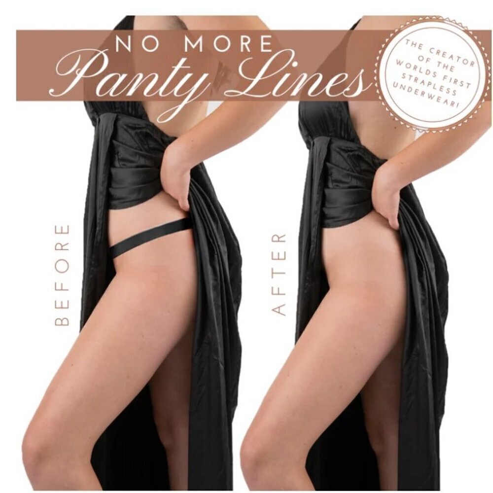 NWT Shibue No-Line Washable Reusable Classic Strapless Thong Panty Underwear S